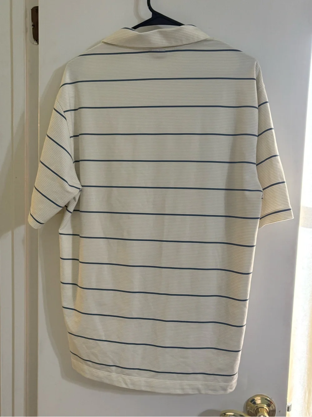 Y2K Label Nike Golf Polo with Navy Thin Stripes